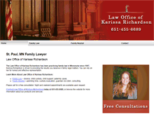 Tablet Screenshot of karissarichardsonlaw.com